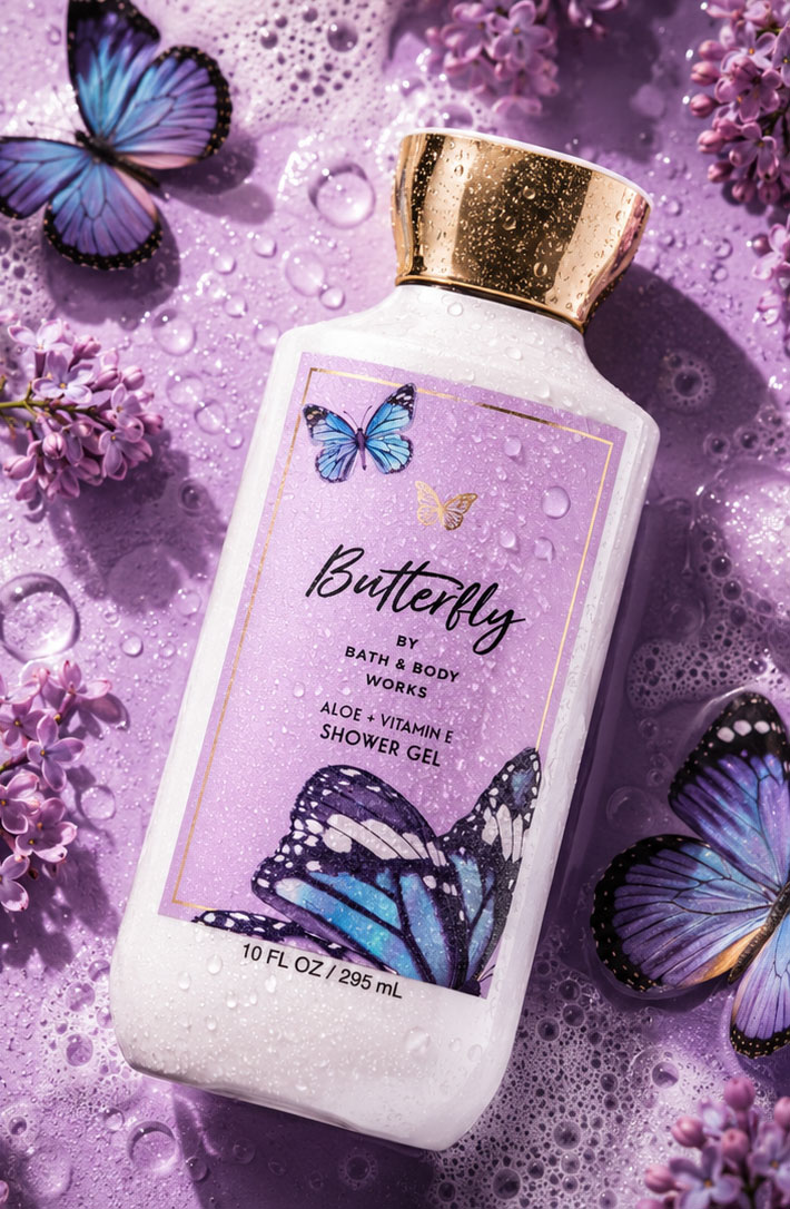 شاور ژل بس اند بادی ورکز Butterfly